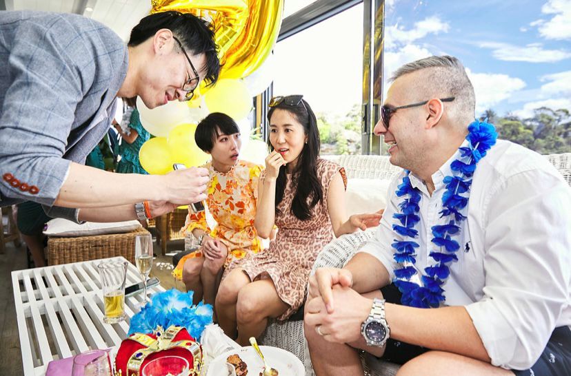 Sydney magician Ronald Chow performing at birthday party